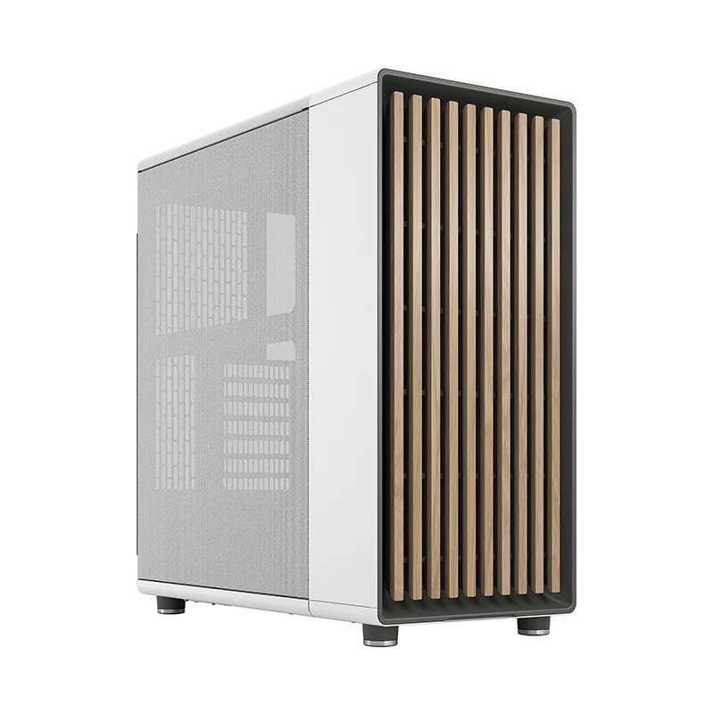 Fractal Design North Chalk White ATX Case, Mesh Side Panel, No PSU